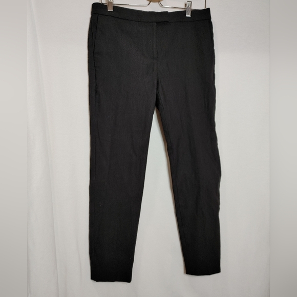 J. Crew Ryder Slim Trouser Pants Ankle Style C2759 Black Charcoal Gray 8P Strech - Picture 4 of 10